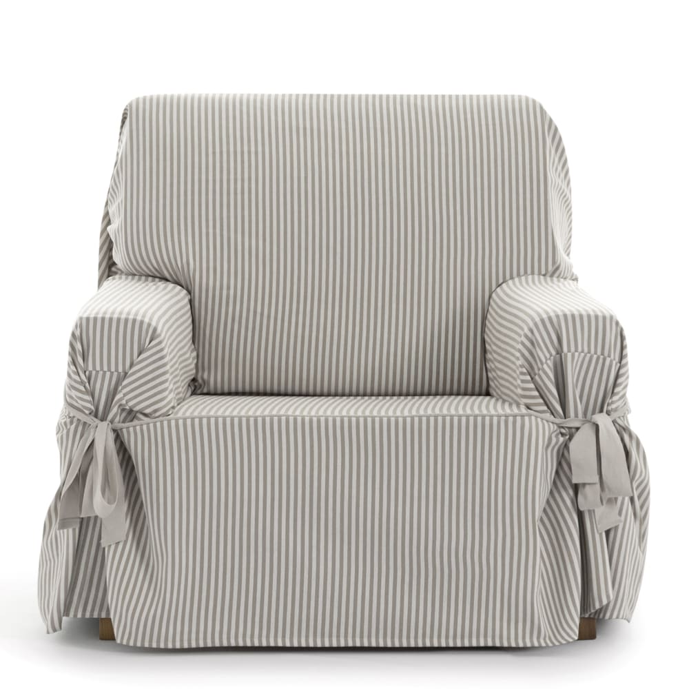 Funda de sillón con lazos beige 80 - 120 cm