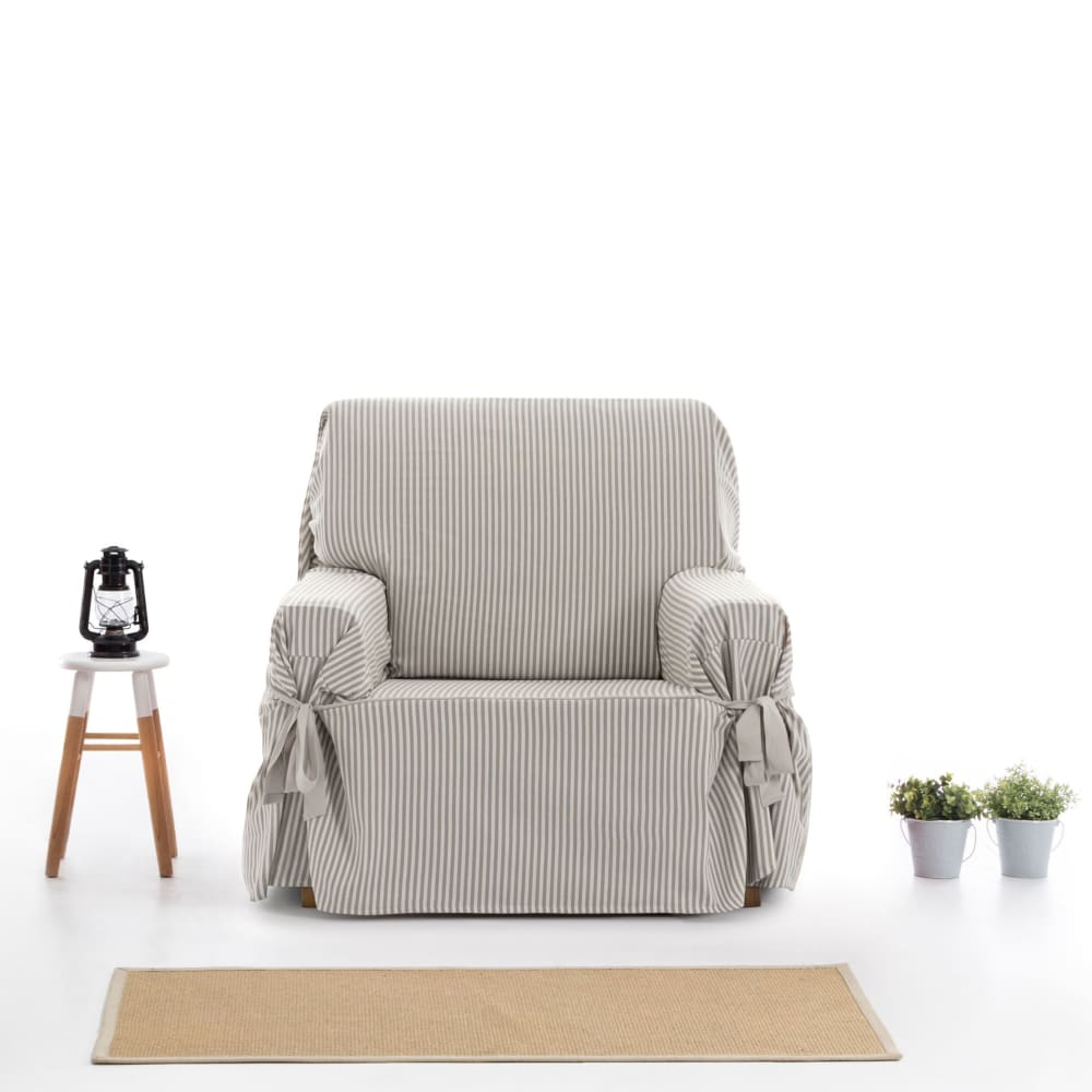 Copripoltrona con lacci beige 80 - 120 cm - Eysa