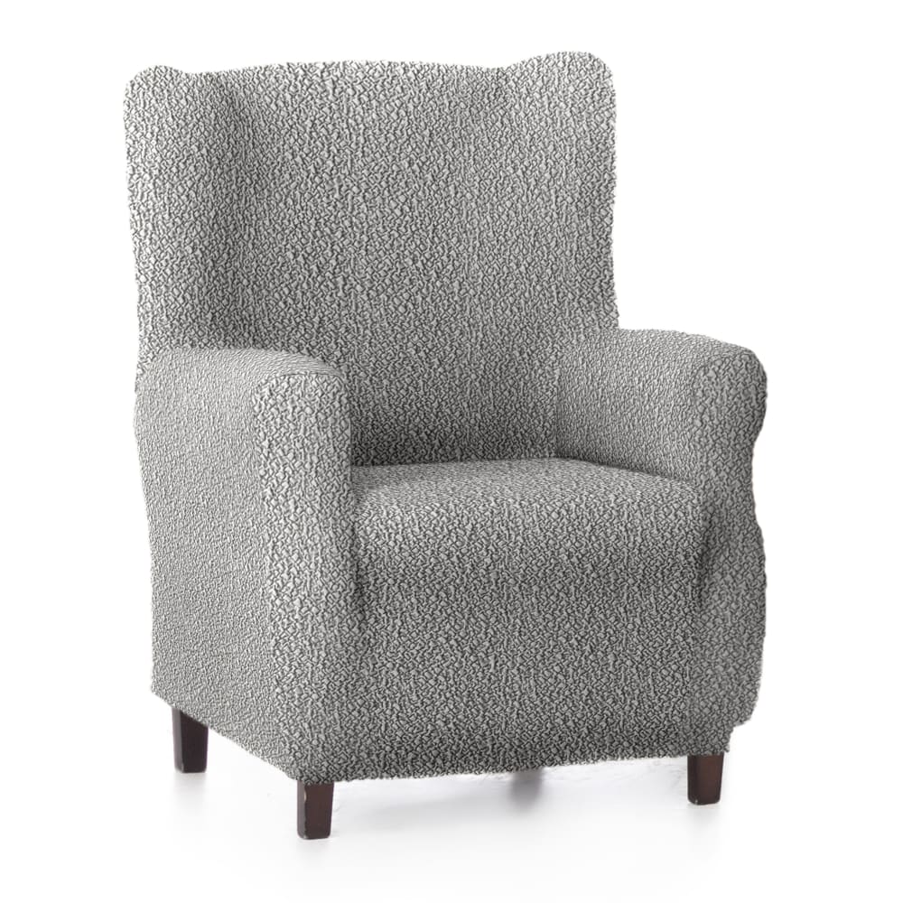 Funda de sillón orejero elástica gris claro 70 - 100 cm