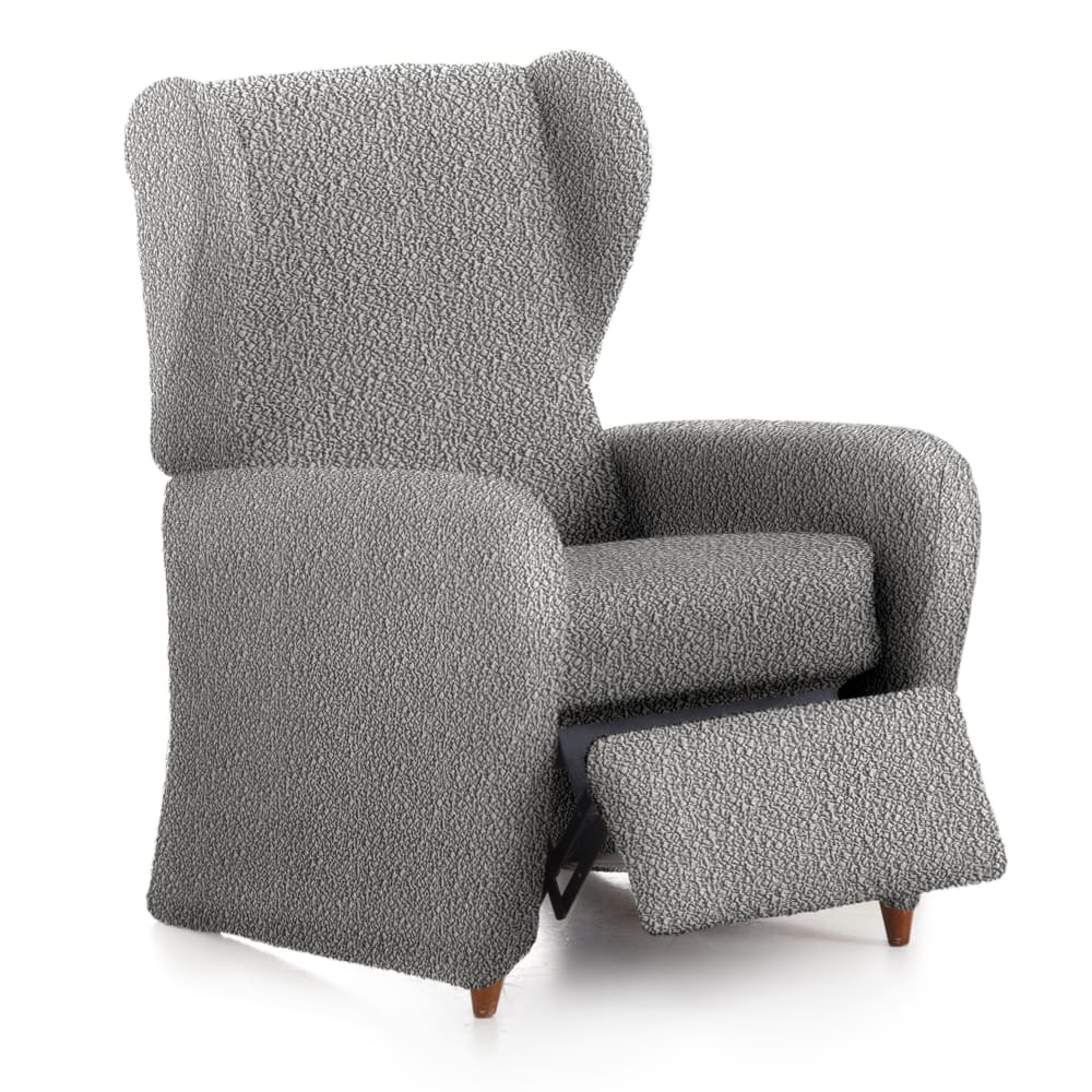 Housse de fauteuil relax extensible gris clair 60 - 85 cm