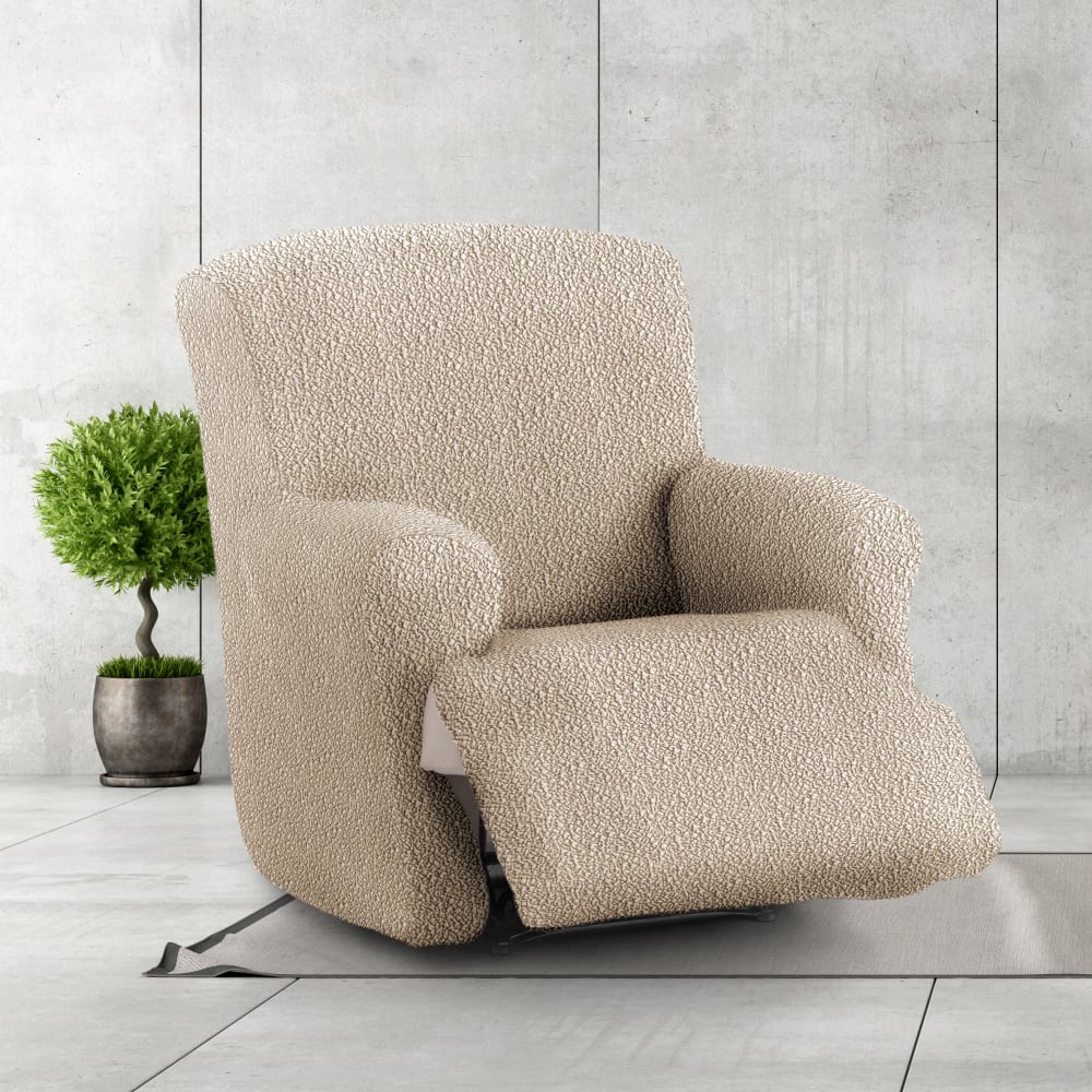 Copripoltrona relax xl elastico beige 60 - 110 cm - Eysa