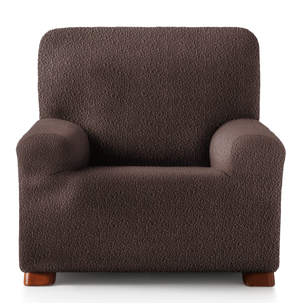 Housse de fauteuil extensible marron 80 - 130 cm