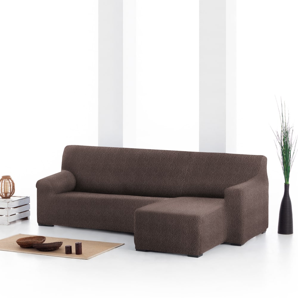 Housse de canapé en l droite b/c marron 250 - 360 cm — vue 3