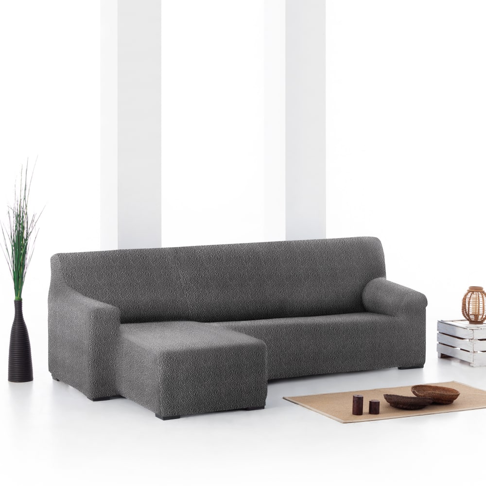 Housse de canapé en l gauche b/c gris foncé 250 - 360 cm — vue 3