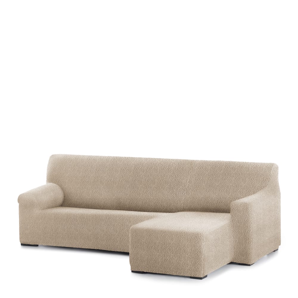Housse de canapé en L droite b/c beige 250 - 360 cm