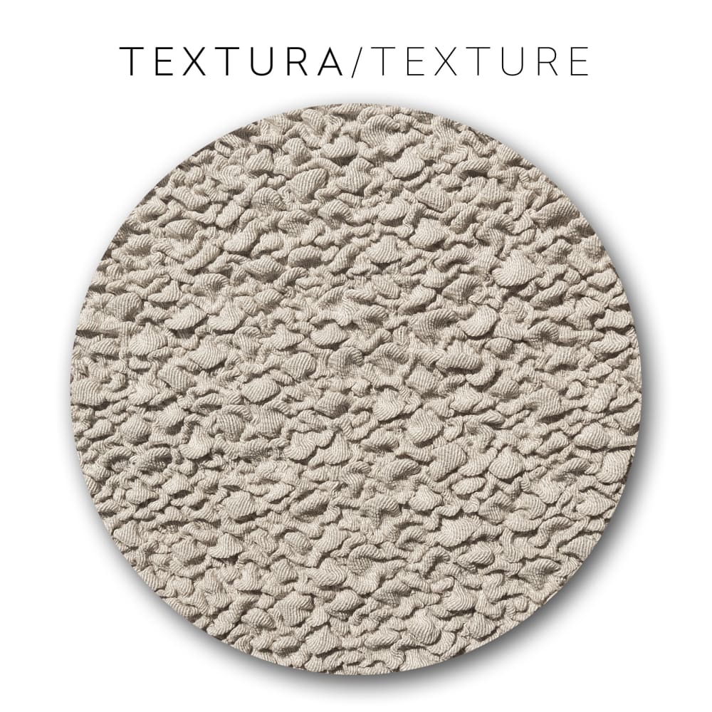 Housse de canapé en coin 3+1 places écru 450 cm