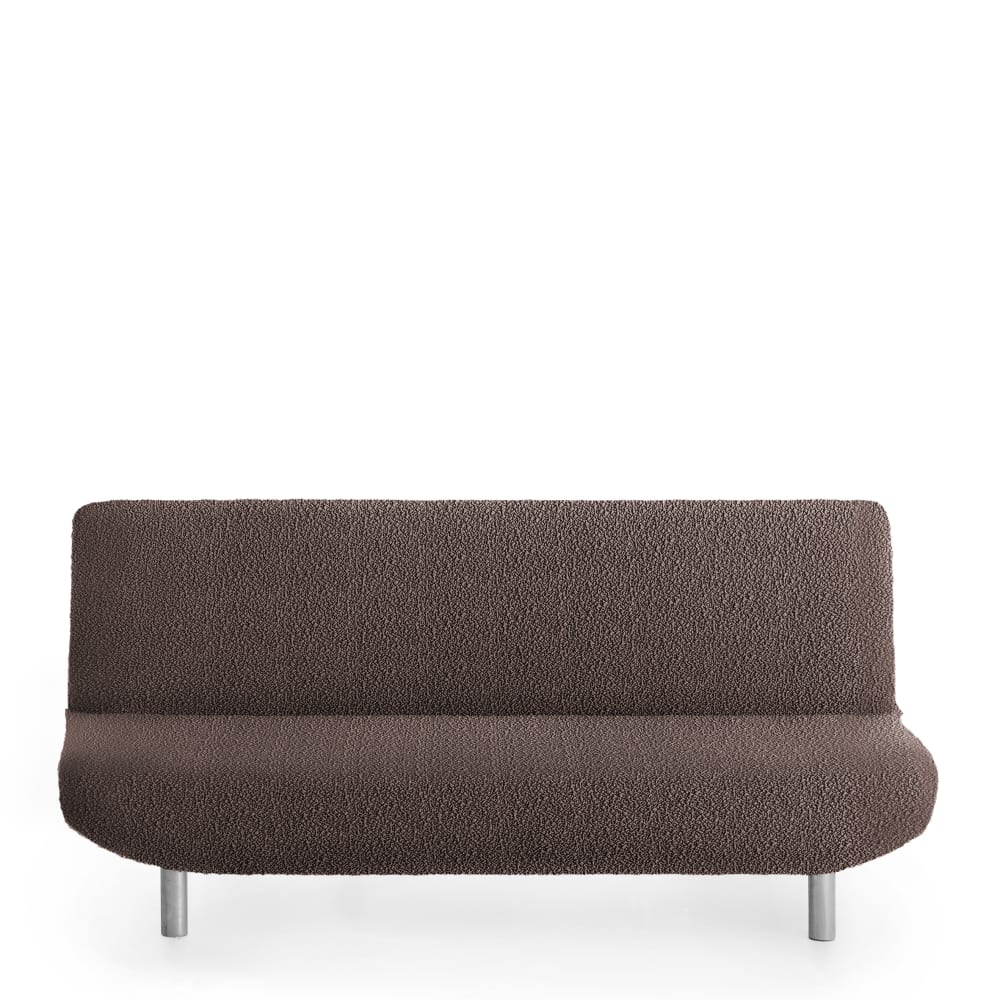 Housse de canapé click clack extensible marron 180 - 230 cm