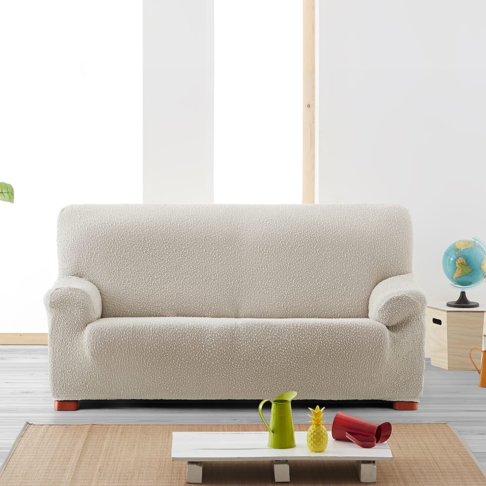 Funda de sofá 3 plazas elástica crudo 180-260 cm - Maisons du Monde