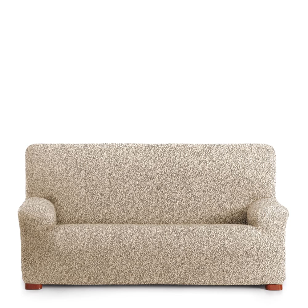 Funda de sofá 2 plazas elástica beige 140 - 200 cm
