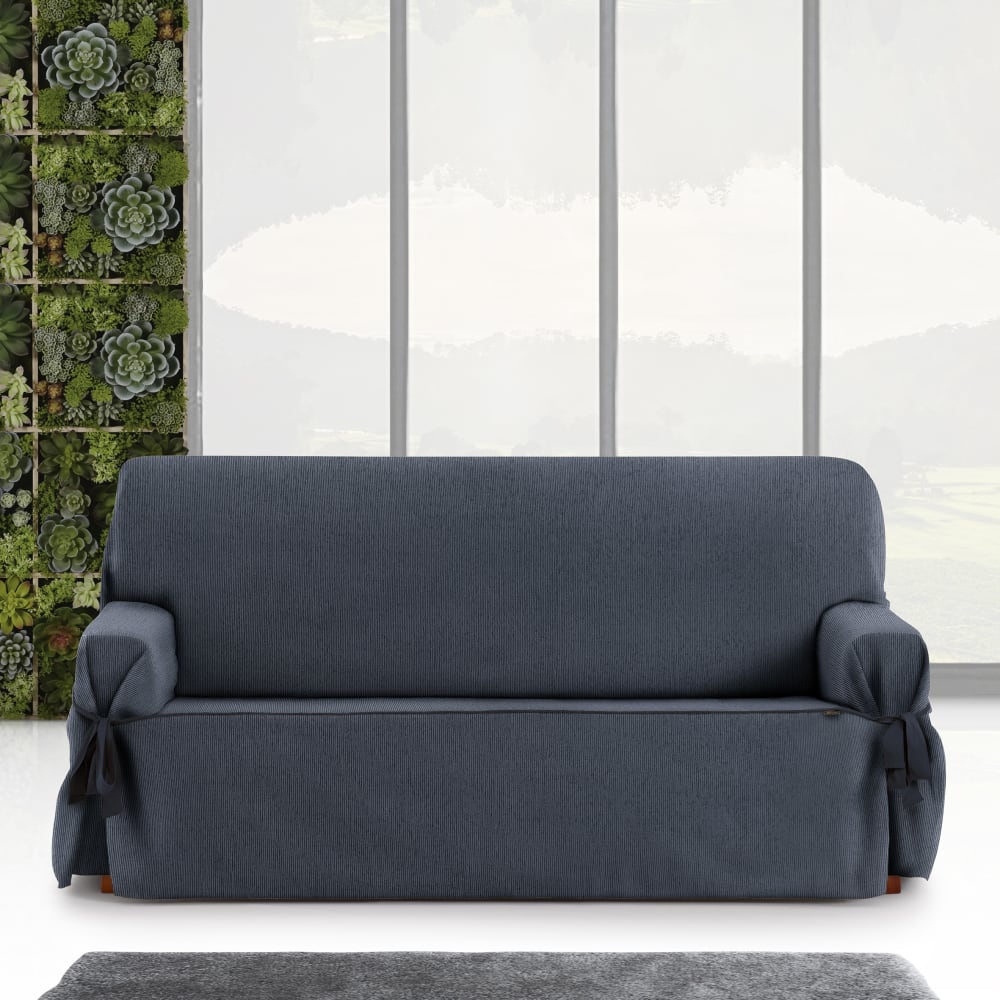 Copridivano tre posti con lacci blu 180 - 230 cm - Eysa