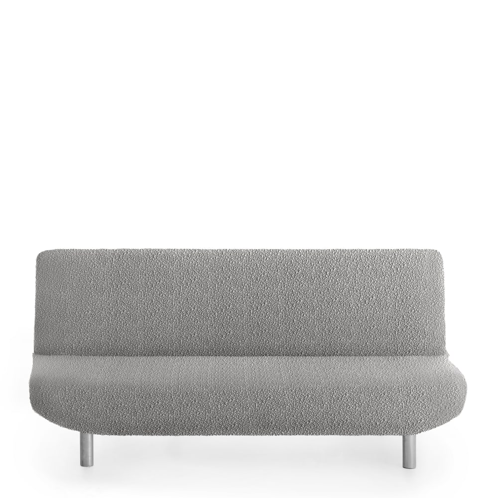 Funda de sofá click clack elástica gris claro 180 - 230 cm
