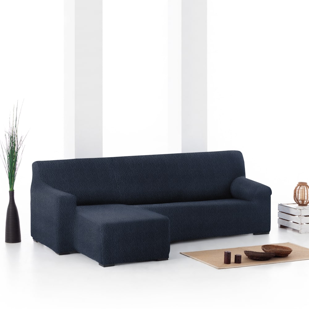 Housse de canapé en l gauche b/c bleu 250 - 360 cm - Maisons du Monde