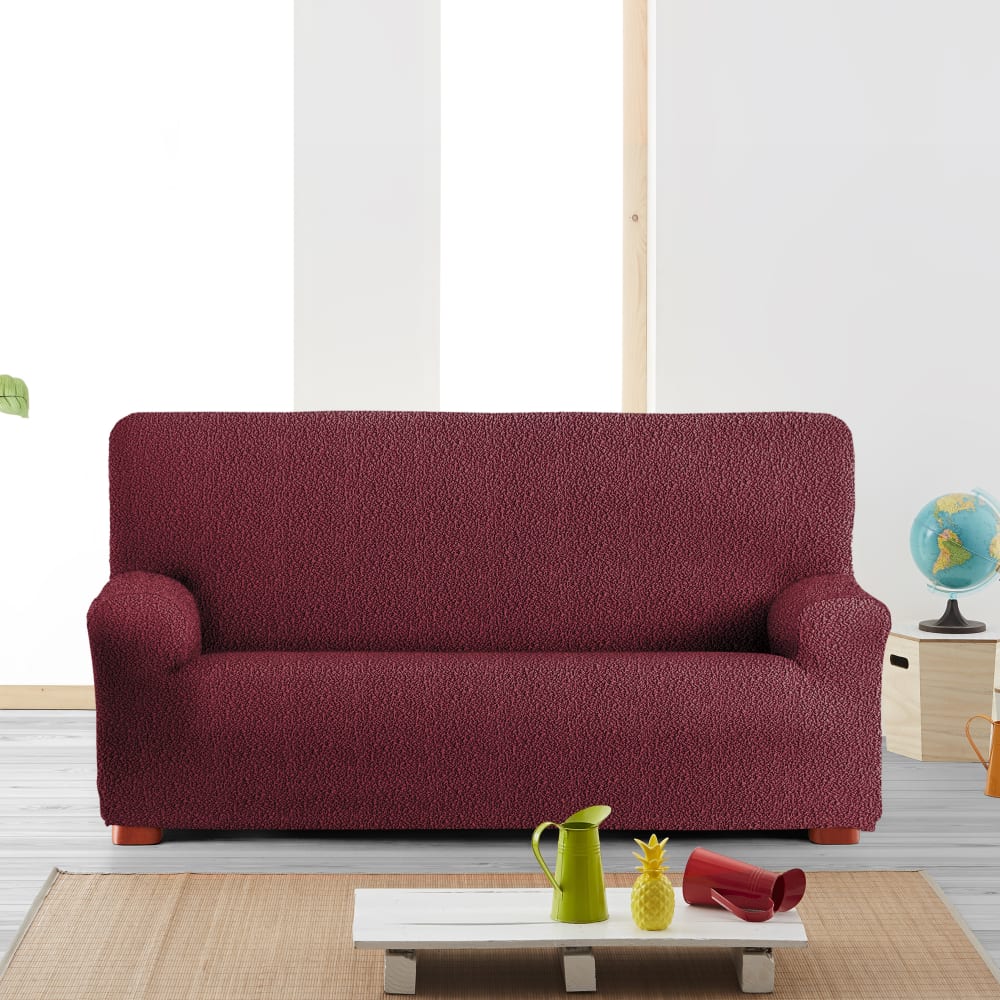 Funda de sofá 3 plazas elástica burdeos 180-260 cm - Maisons du Monde