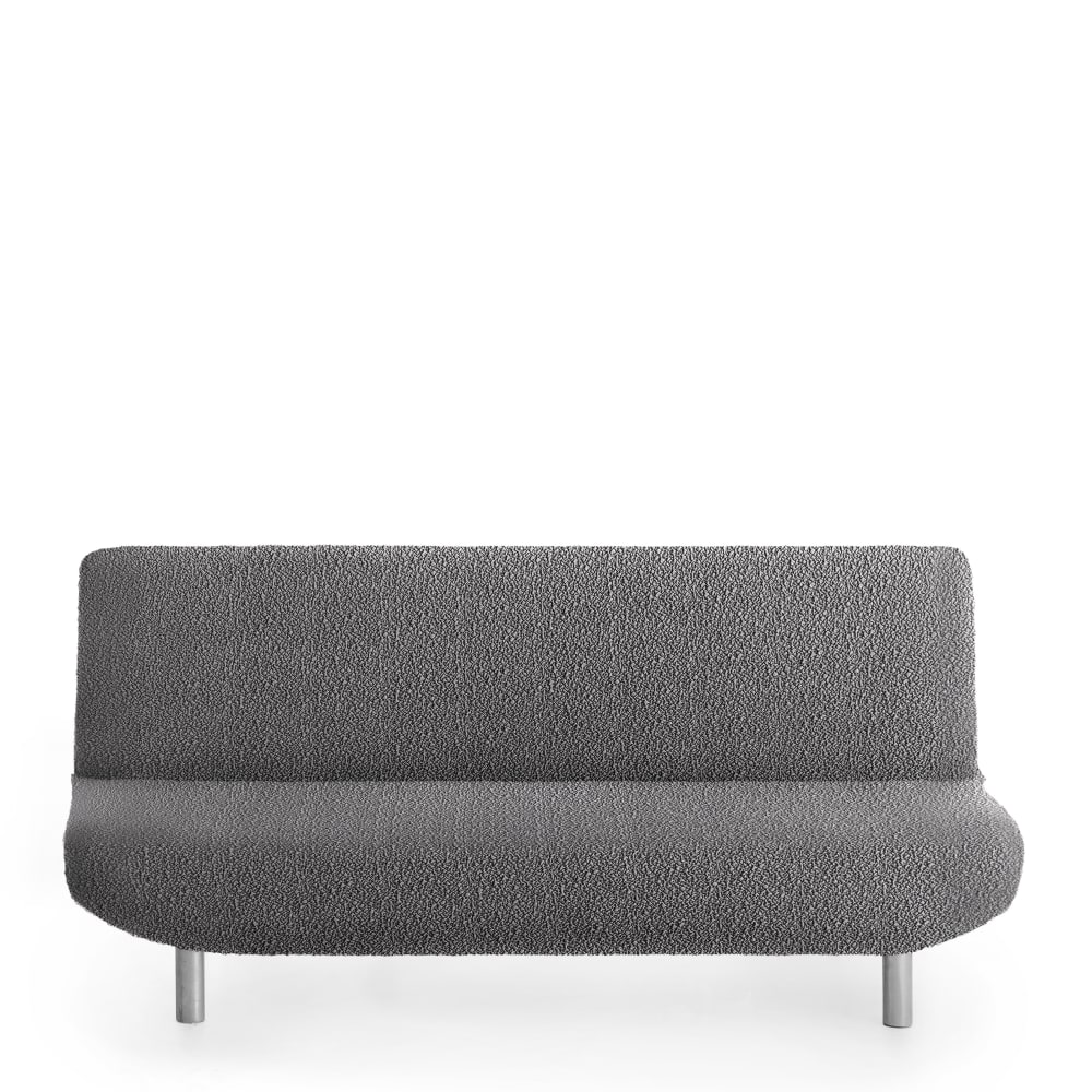 Funda de sofá click clack elástica gris oscuro 180 - 230 cm