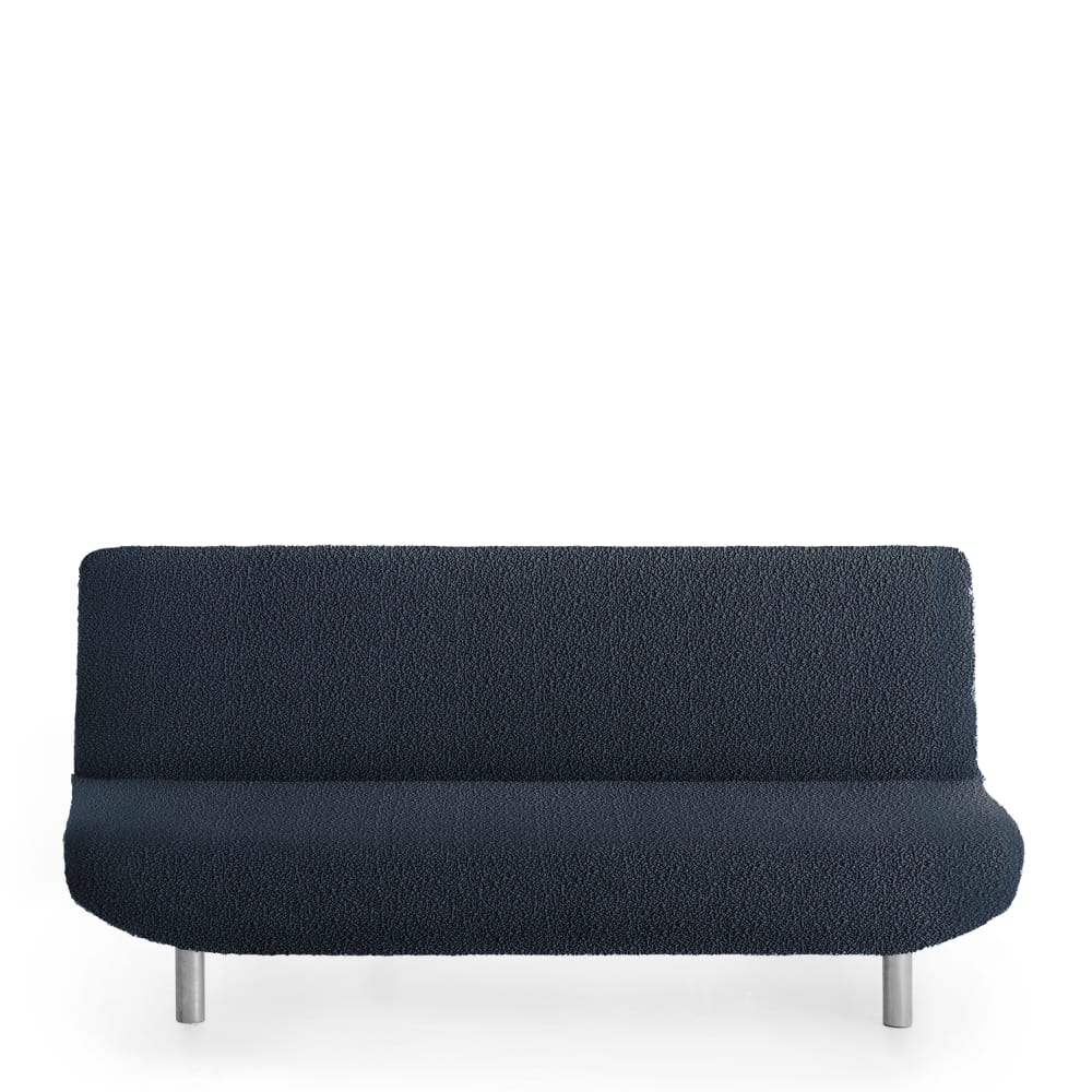Housse de canapé click clack extensible bleu 180 - 230 cm