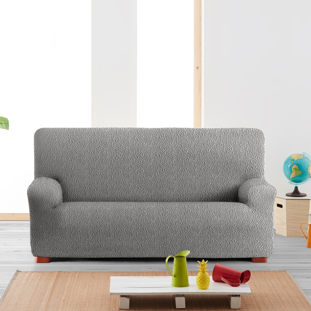 Funda de sofá 2 plazas elástica gris claro 140 - 200 cm - Maisons du Monde