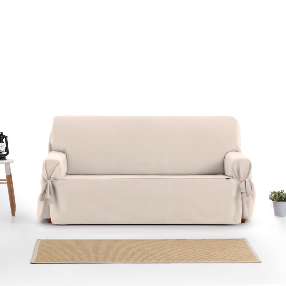 Copridivano 3 posti con lacci beige 180 - 230 cm - Eysa