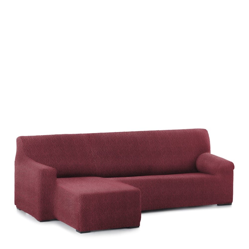 Funda sofá chaise longue elástica izquierda b/c burdeos 250 - 360 cm