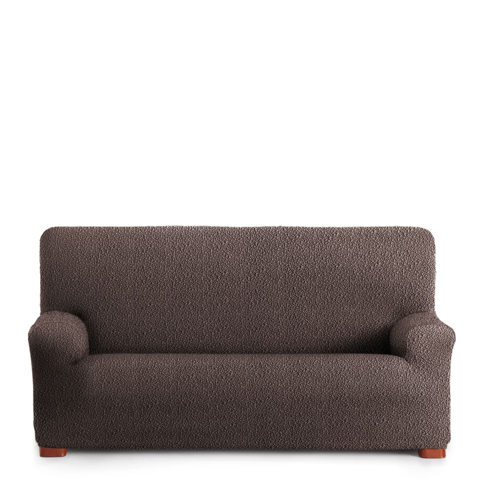 Funda de sofá 4 plazas elástica marrón 210-290 cm