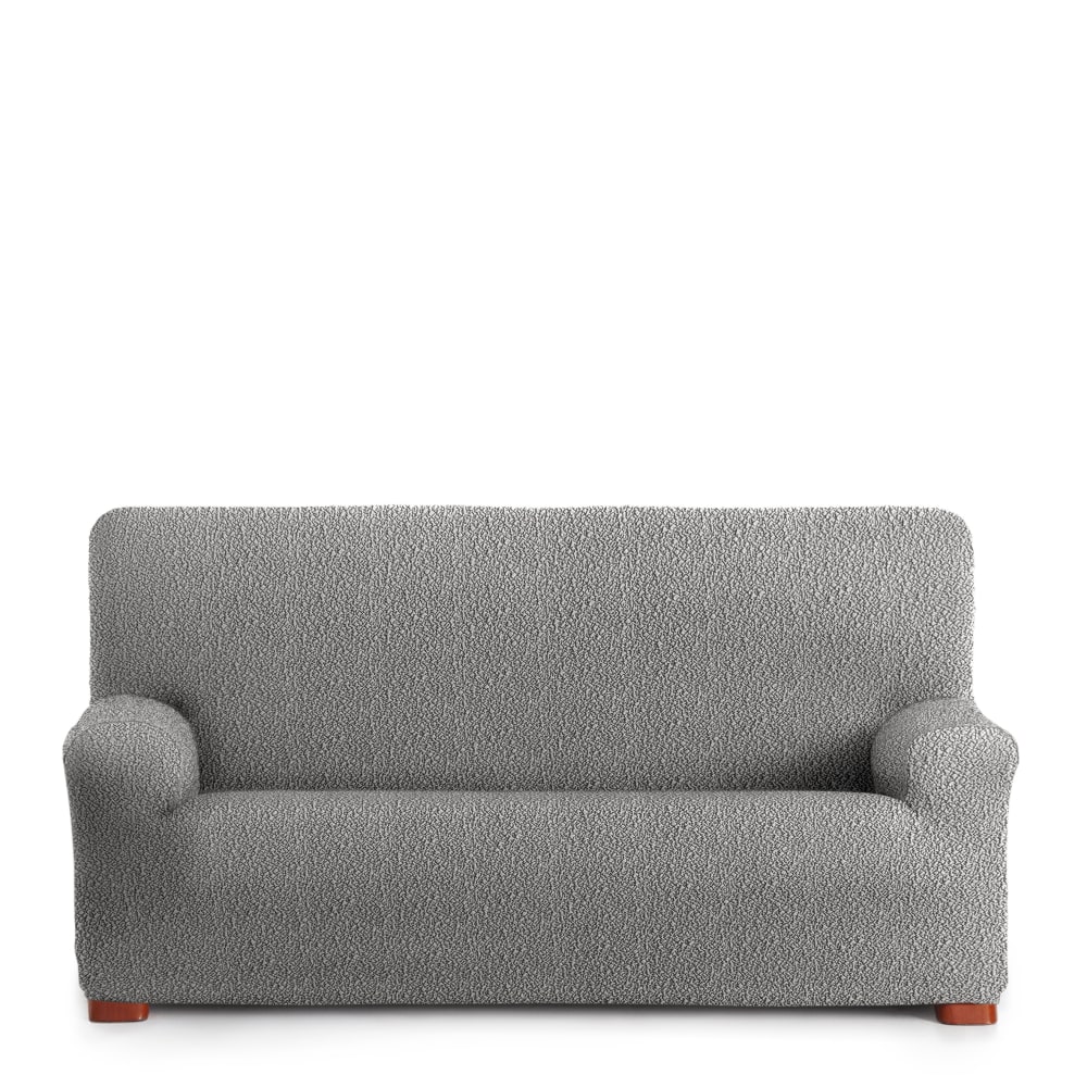 Funda de sofá 4 plazas elástica gris claro 210-290 cm