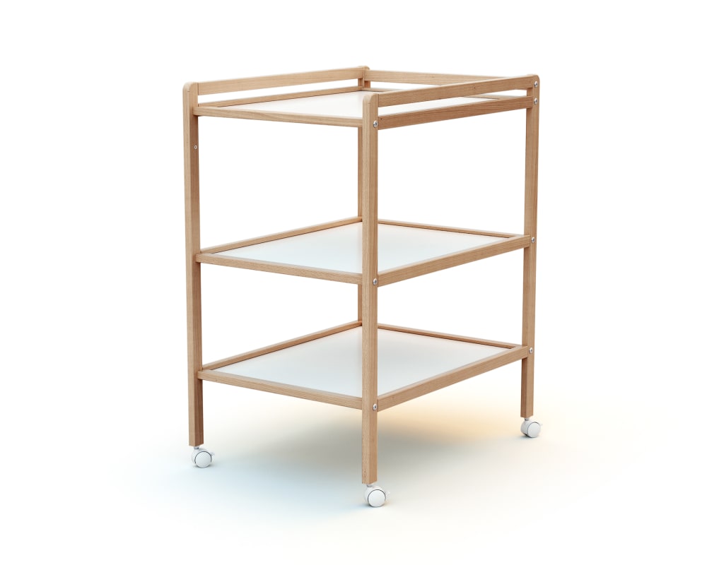 Fasciatoio 2 prateleiras legno - faggio verni - 54 x 74 x 94 cm -