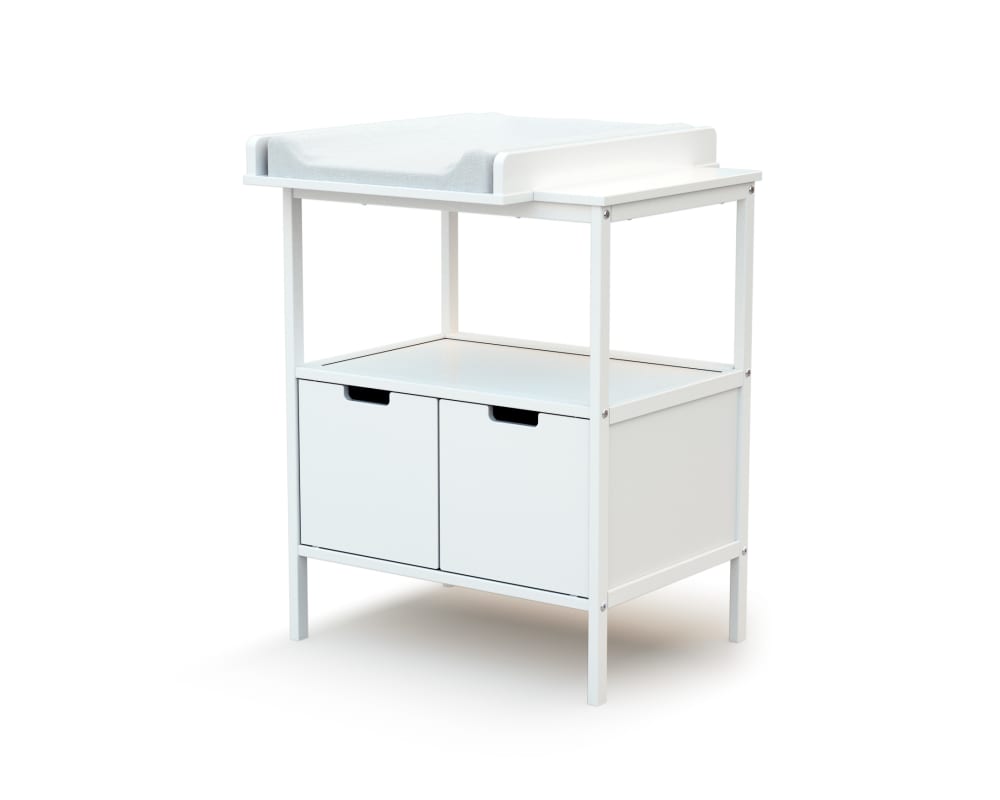 AT4 - Commode à langer en bois de hêtre Essentiel blanc