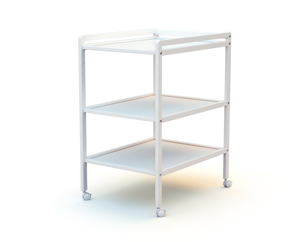 Table à langer 2 étagères en bois blanc (At4) - Image 1
