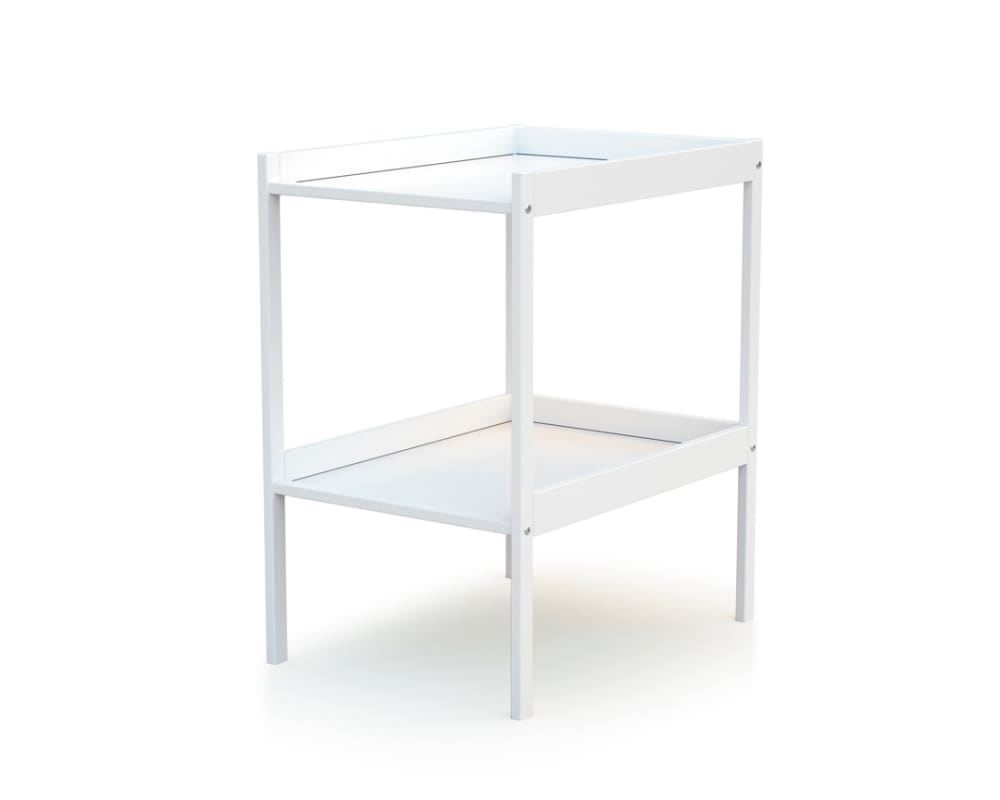 Table à langer 1 étagère en bois blanc (Webaby) - Image 1