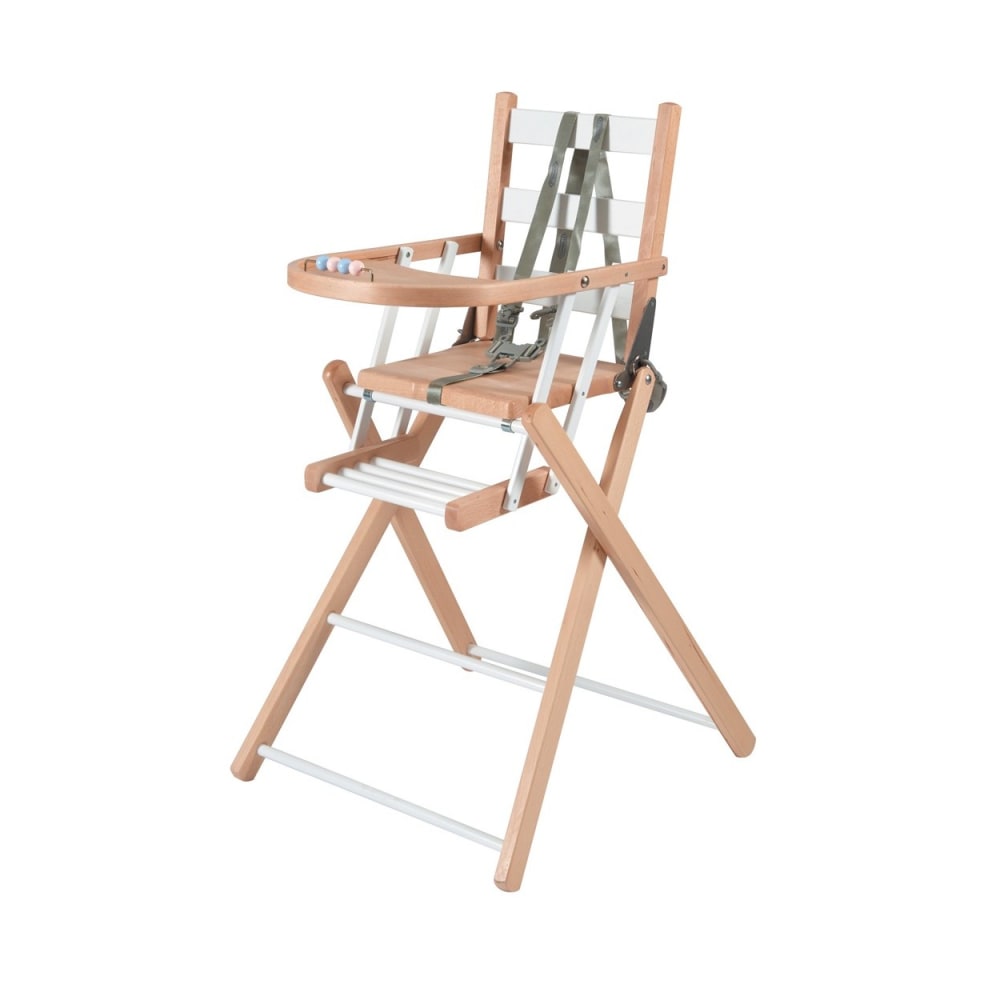 Combelle - Chaise haute extra-pliante hybride blanc