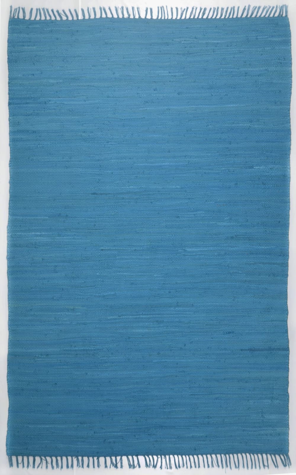 Tapis réversible en coton - tissé à la main - Turquoise 60x120