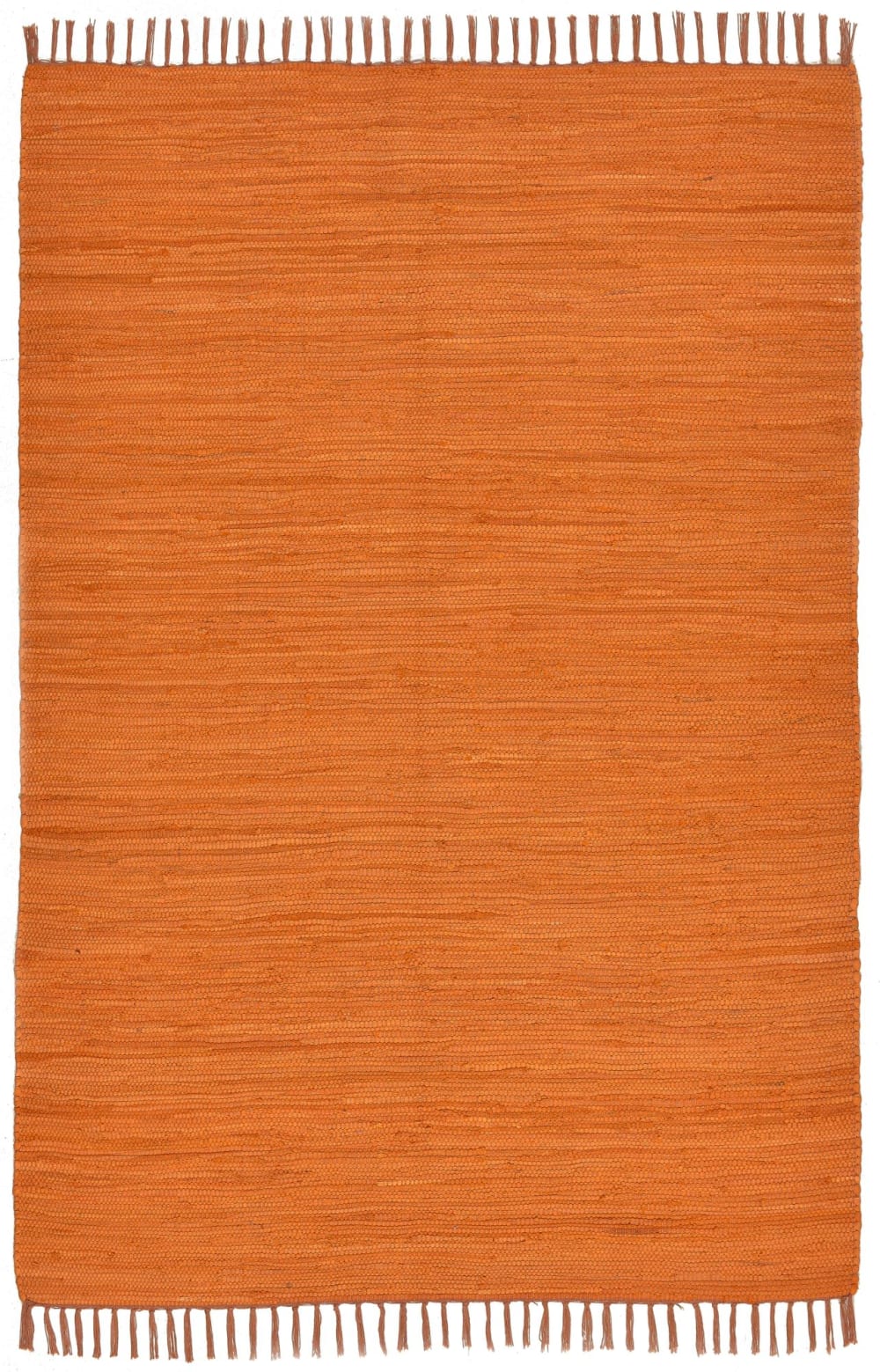 Tapis réversible en coton - tissé à la main - terracotta 70x140
