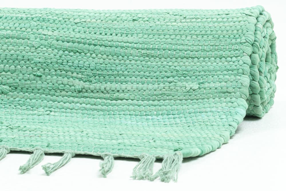 Tapis réversible en coton - tissé à la main - Menthe 90x160 — vue 3