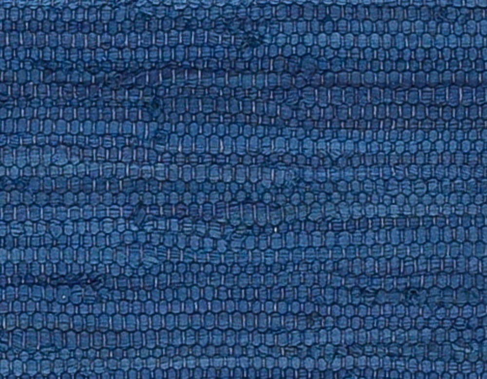 Tapis réversible en coton - tissé à la main - Bleu foncé 40x60 — vue 4