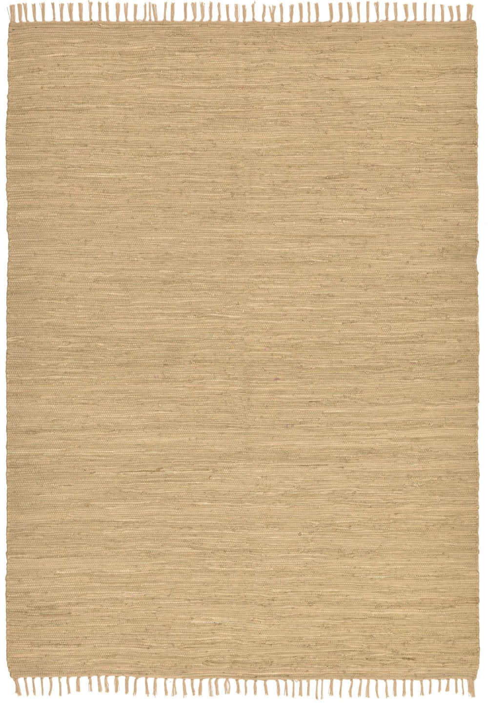 Tapis réversible en coton - tissé à la main - naturel 90x160