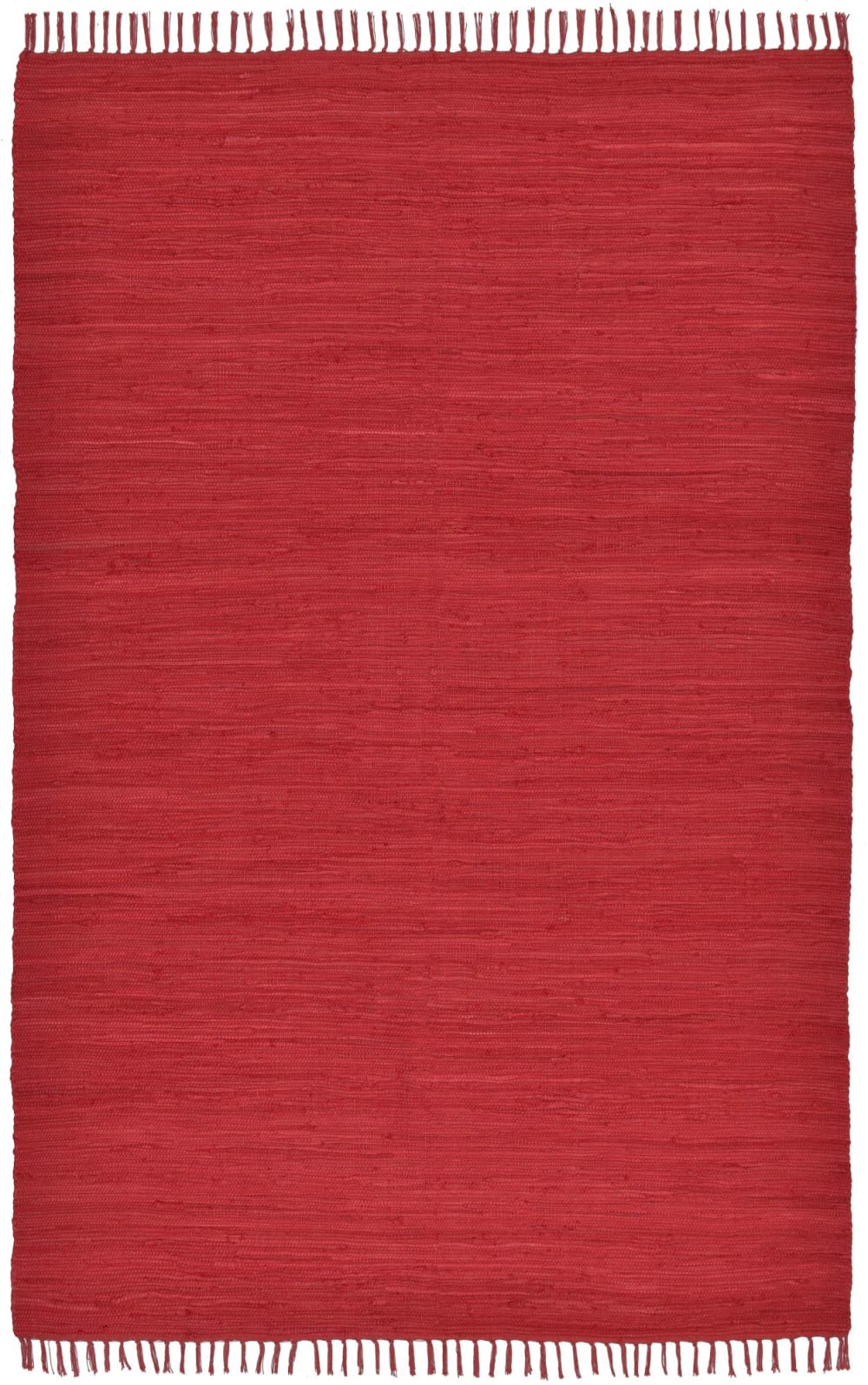 Tapis réversible en coton - tissé à la main - Rouge 60x120