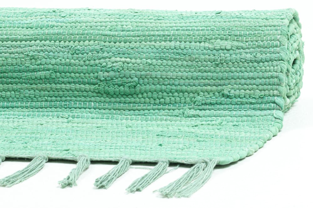 Tapis réversible en coton - tissé à la main - Menthe 60x120 — vue 3
