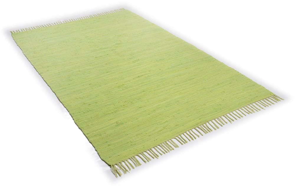 Tapis réversible en coton - tissé à la main - Vert 60x120 — vue 3