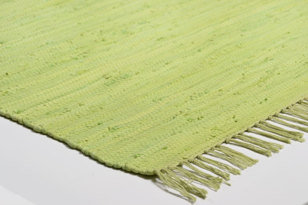 Tapis réversible en coton - tissé à la main - Vert 60x120 — vue 4