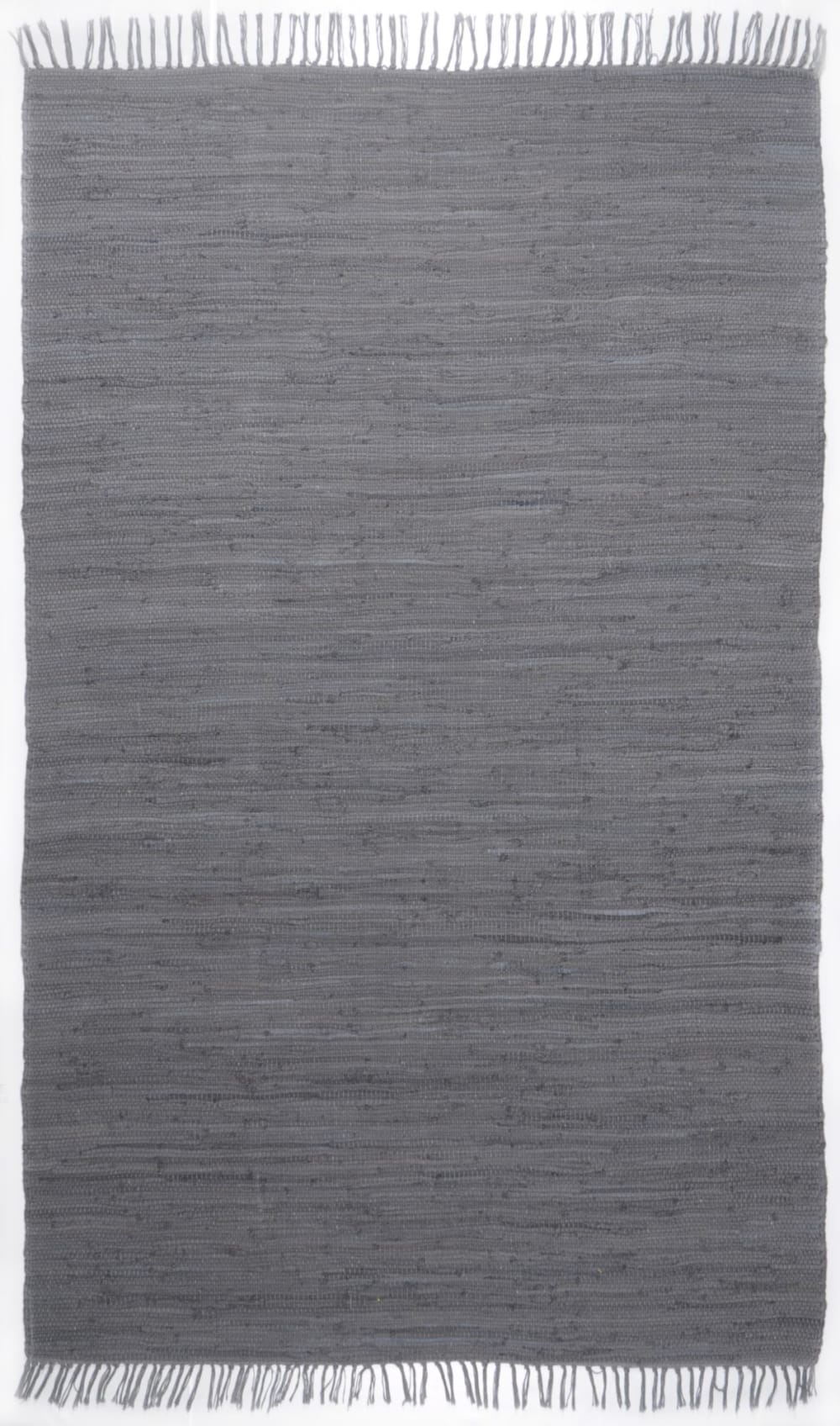Tapis réversible en coton - tissé à la main - Anthracite 120x180