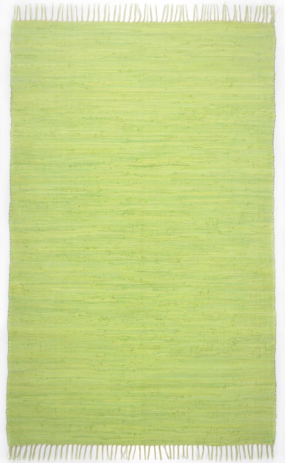 Alfombra reversible de algodón tejida a mano - verde - 90x160 cm