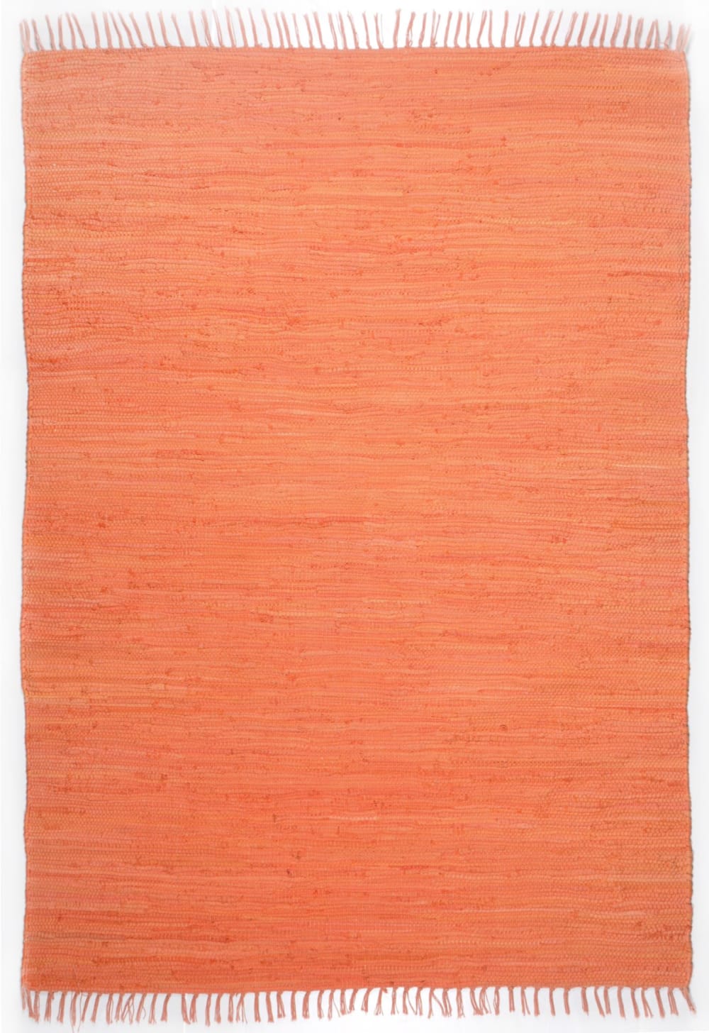 Tapis réversible en coton - tissé à la main - terracotta 60x120