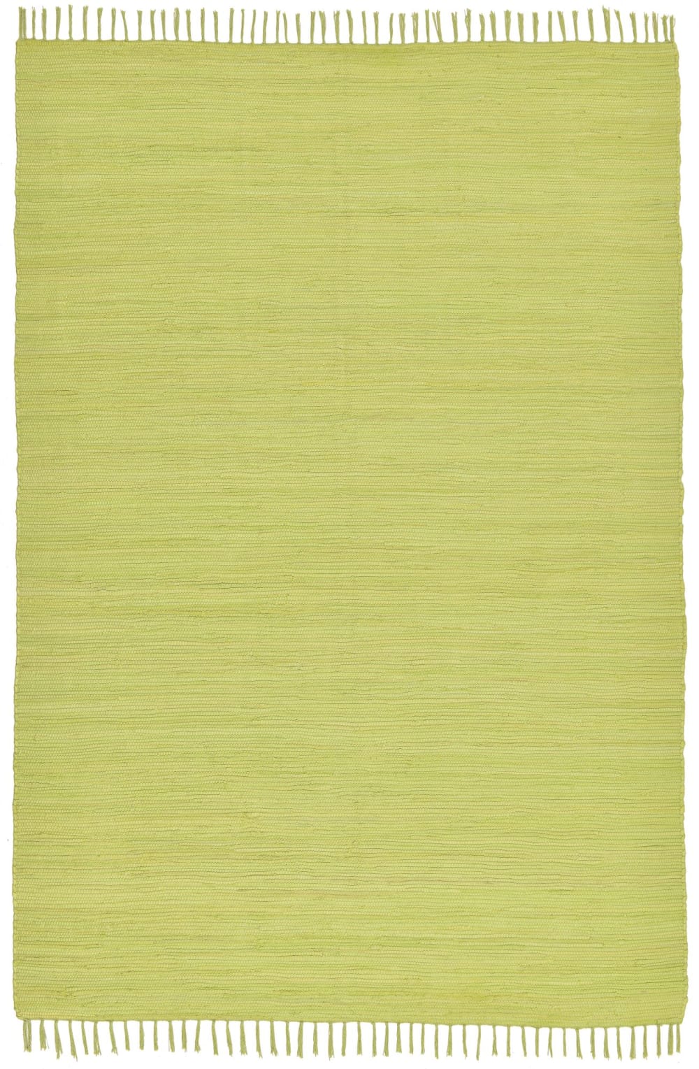 Alfombra reversible de algodón tejida a mano - verde - 70x140 cm