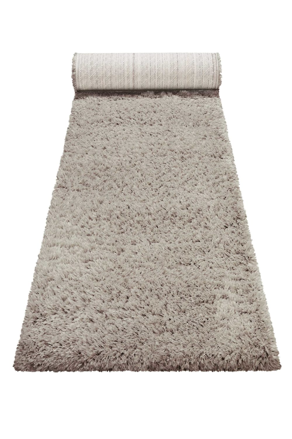 Tapis de couloir uni  beige taupe 100% de matière recyclée 80x300