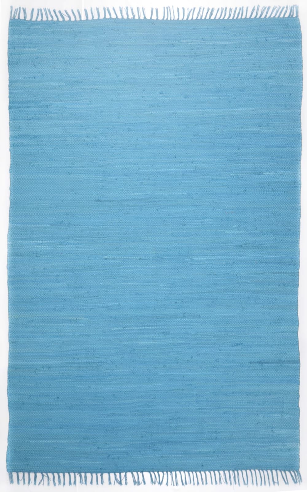 Tapis réversible en coton - tissé à la main - Turquoise 70x140