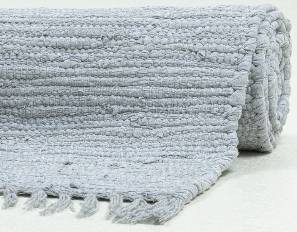 Tapis réversible en coton - tissé à la main - Gris 90x160 — vue 3