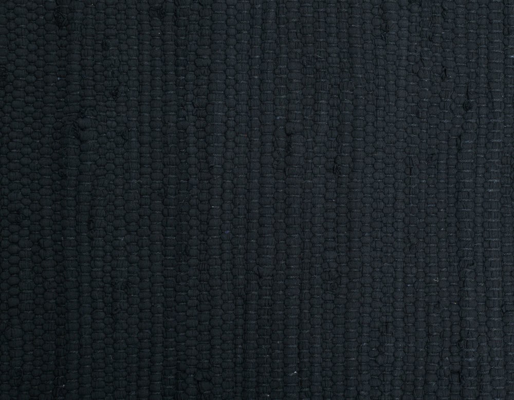 Tapis réversible en coton - tissé à la main - Noir 90x160 — vue 4