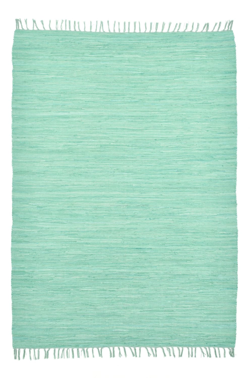 Tapis réversible en coton - tissé à la main - Menthe 40x60