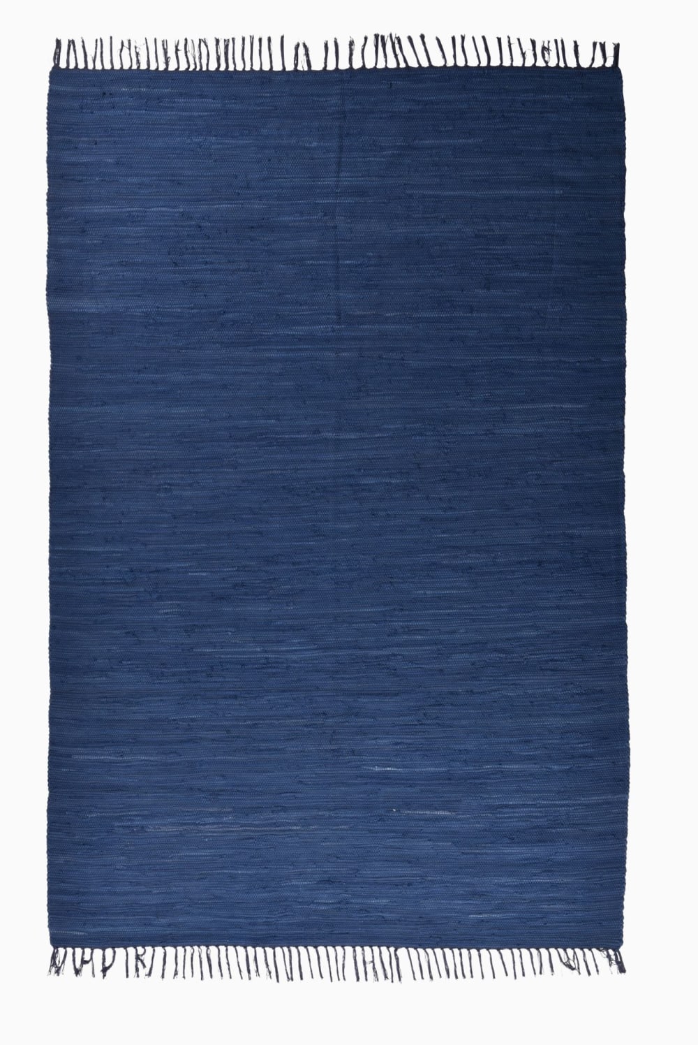 Tapis réversible en coton - tissé à la main - Bleu foncé 120x180