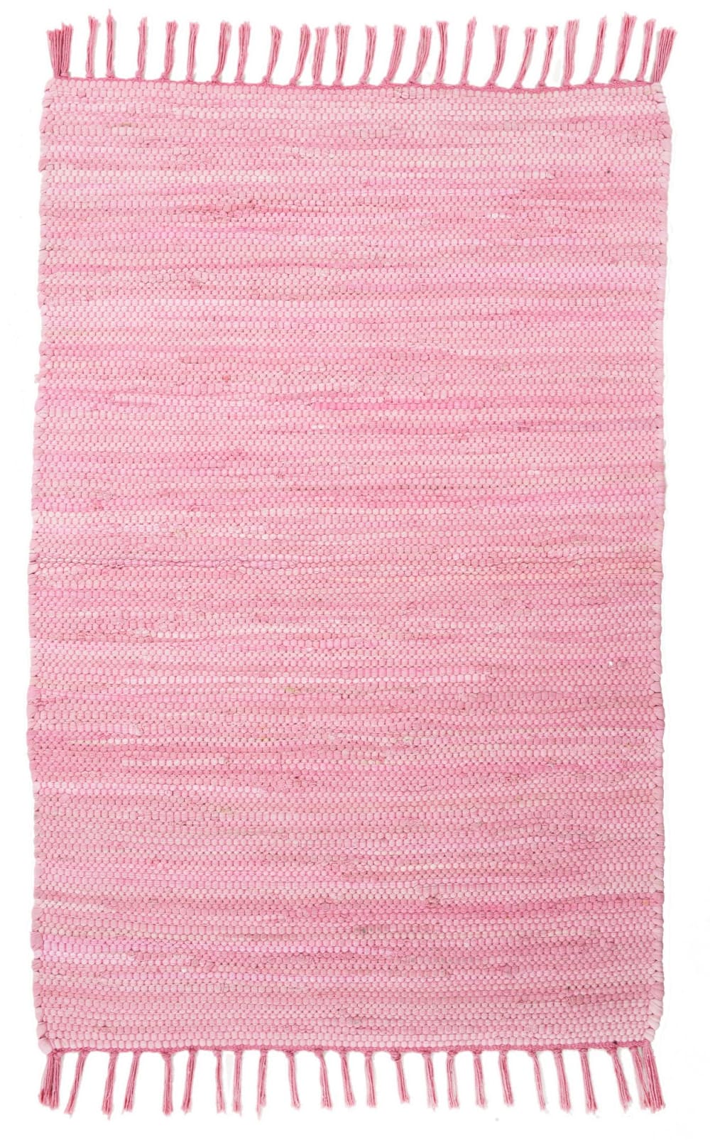 Tapis réversible en coton - tissé à la main - Rose 160x230