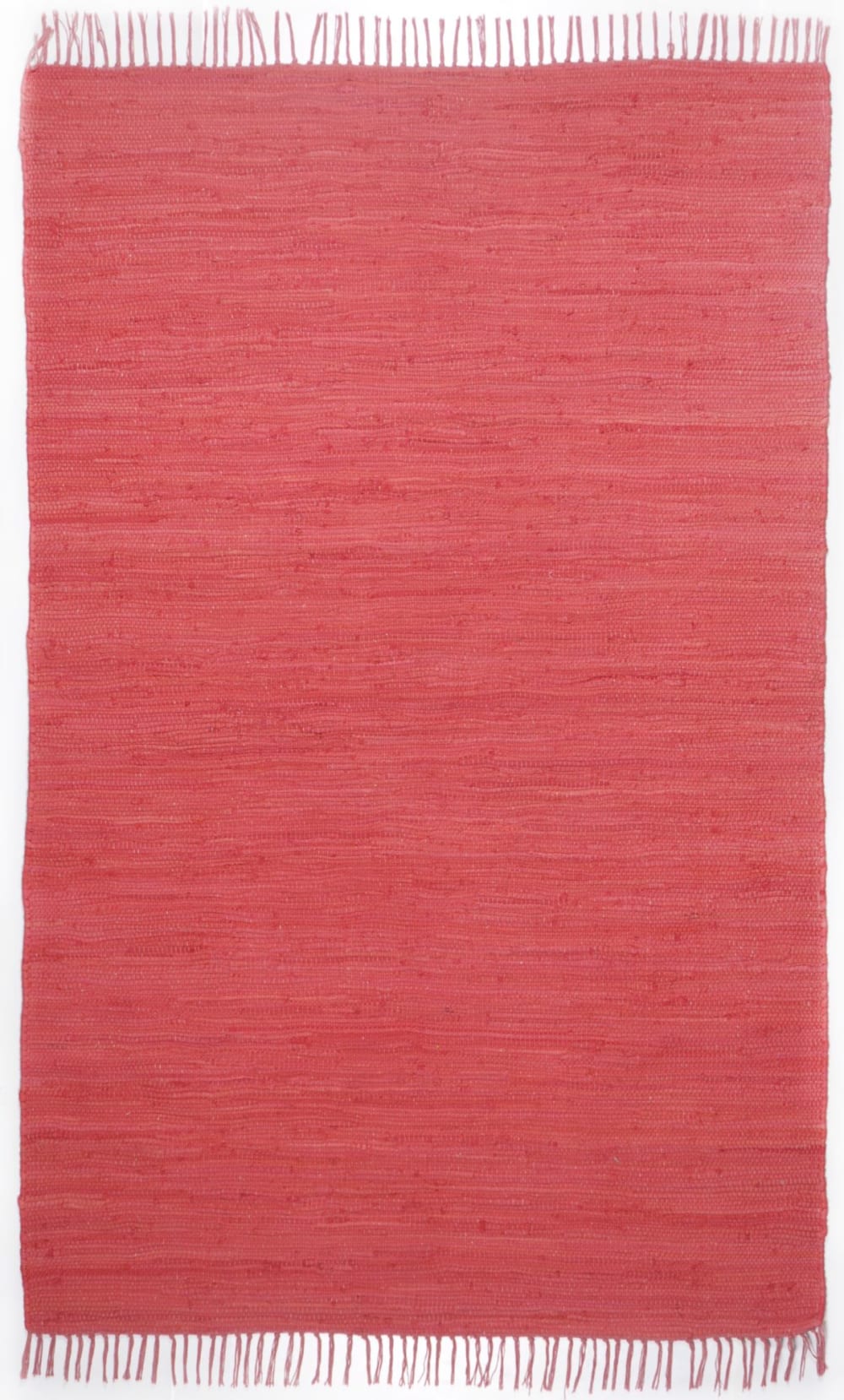 Tapis réversible en coton - tissé à la main - Rouge 40x60